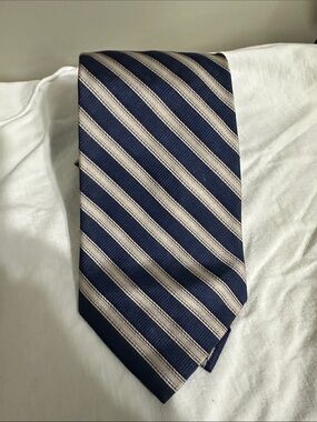 Claiborne Navy and Silver Diagonal Stripe Tie